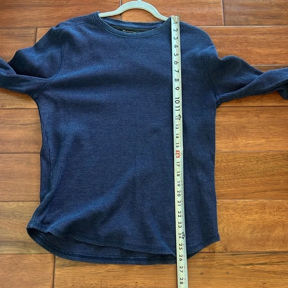 Men's Banana Republic Heather Blue Crewneck Size Medium